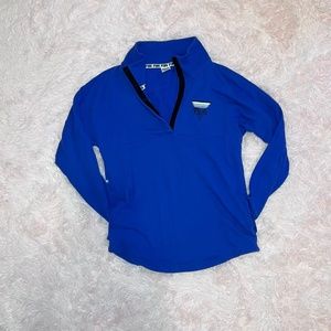 Royal blue PINK Victoria Secret half snap sweater